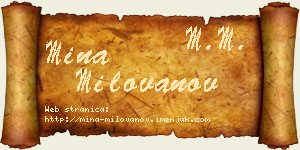 Mina Milovanov vizit kartica